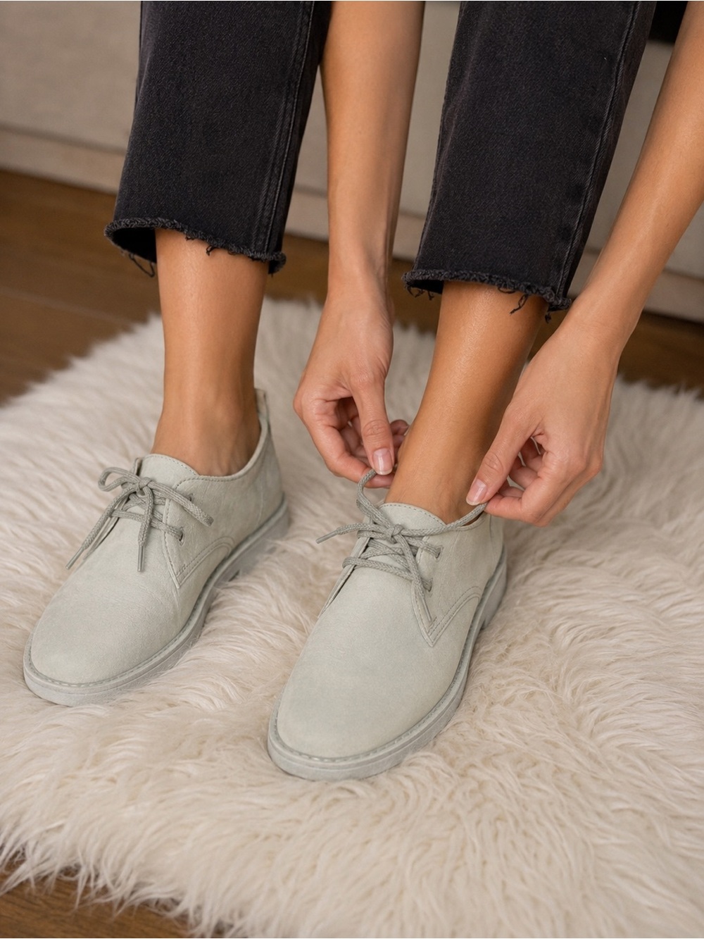 Clarks Sage Green Suede Desert Boots
